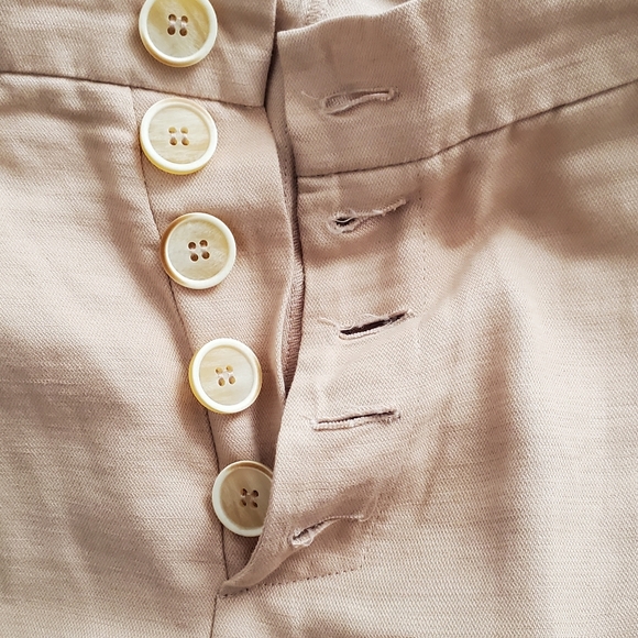 Zara brown/tan linen pants, small - Picture 2 of 4